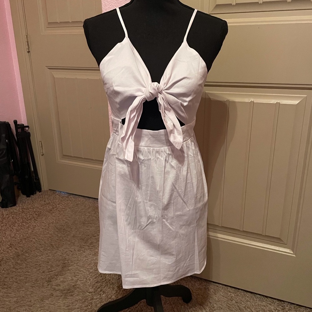 love J White Front Tied Dress